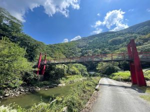 千石峡 つり橋